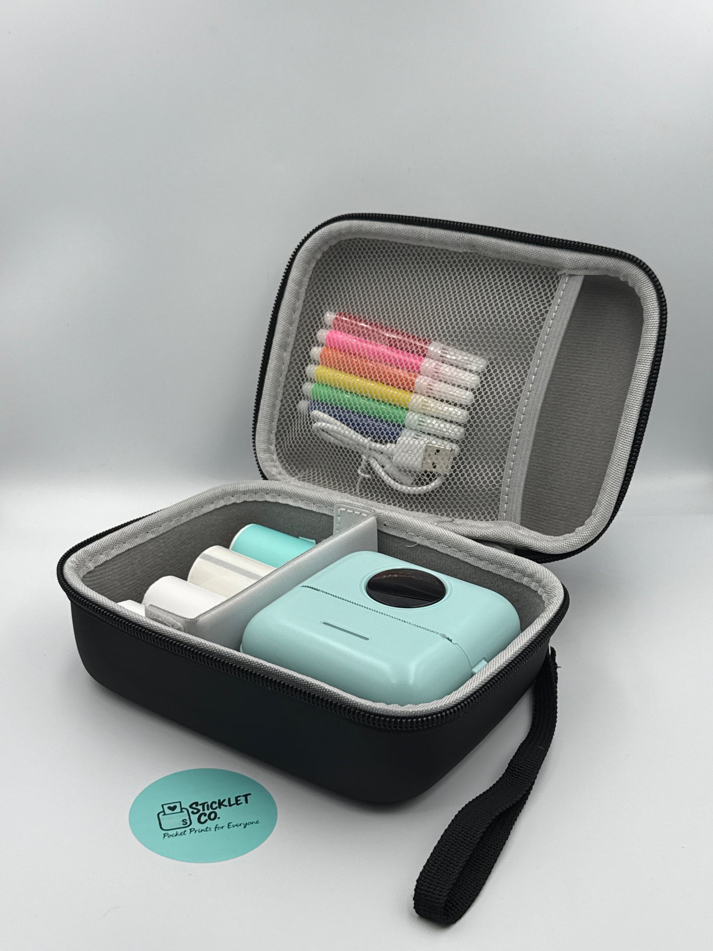 Premium Black Mini Printer Carry Case