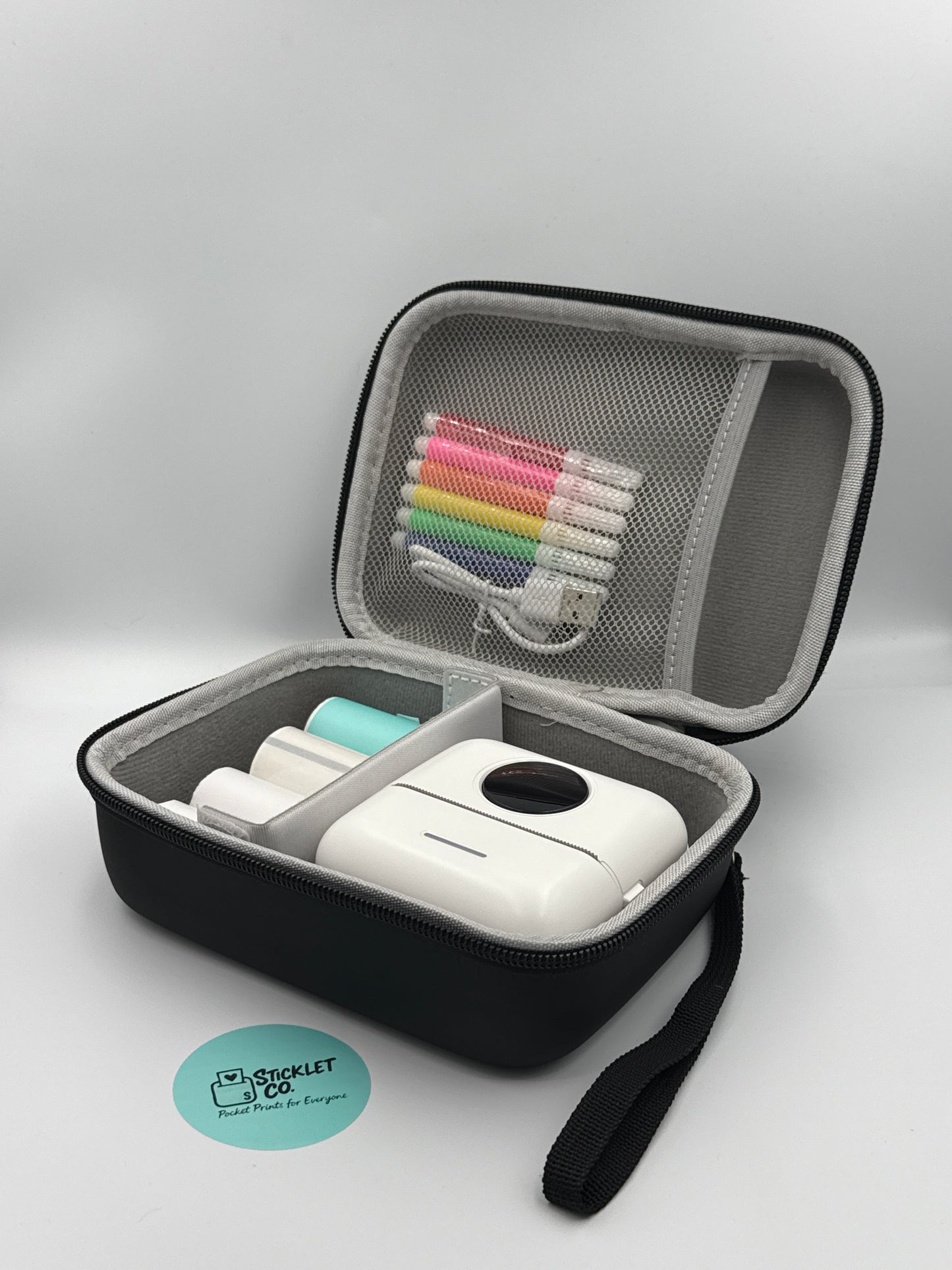 Premium Black Mini Printer Carry Case